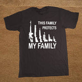 This Family Protects My Family Gun Statement Shirt