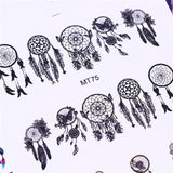 12 Patterns/Set Boho Dream Catcher Nail Art Stickers